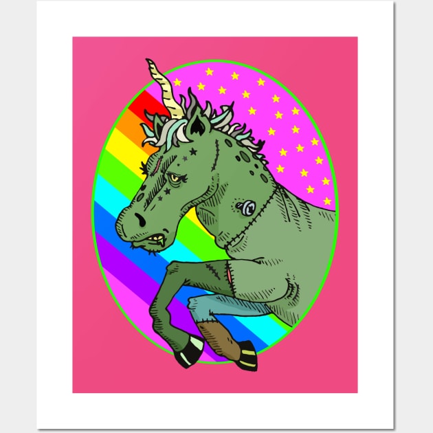 Undead Unicorn Wall Art by GOATSgear